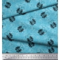 thumbnail image 3 of Soimoi Polyester Crepe Fabric Black Sketch Butterfly Printed Craft Fabric by The Yard 42 Inch Wide, 3 of 3