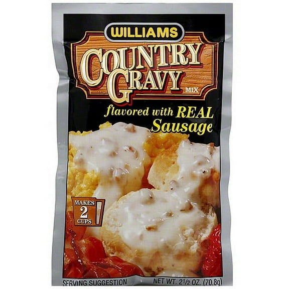 Williams Country Gravy Mix Flavored With Real Sausage, 2.5 oz (Pack of 12)