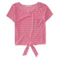 thumbnail image 1 of Camiseta básica Aeropostale a rayas Mujer Rosa Pequeña, 1 of 1
