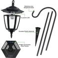 thumbnail image 7 of TOYIEW Hanging Solar Lights Outdoor Waterproof, 35 Inch Shepherd Hook Lights with 4 Shepherd Hooks, Solar Lantern Lights for Garden Decor, Pathway, Porch Decor, Patio, Backyard and Yard, 4 Pack, 7 of 7