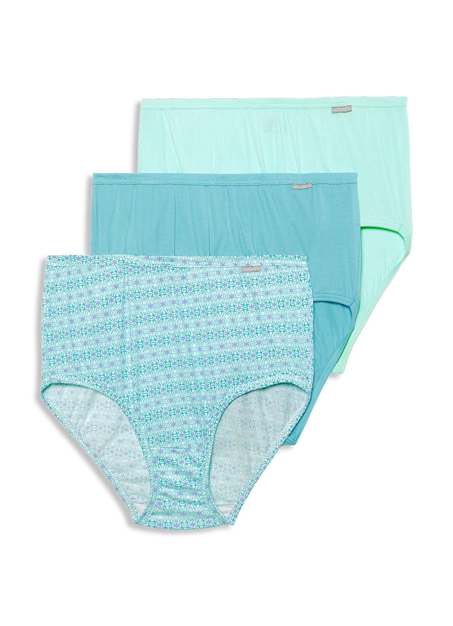 Jockey Womens Plus Size Elance Brief 3 Pack Underwear Briefs 100