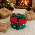 thumbnail image 3 of 2026 Christmas Indoor Home Decor Christmas Round Cotton Rope Storage Basket With Lid Snowflake Decor Gift Box Woven Organizer Bin For Candy Jewelry Holiday Decor, 3 of 5