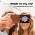 thumbnail image 5 of Allytechgroup Galaxy Flip 6 Case with Ring Holder Stand, Premium PU Leather Stylish Shockproof Anti-Scratch Portable Phone Case Cover for Samsung Galaxy Z Flip 6, Brown, 5 of 8