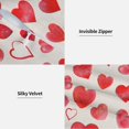 thumbnail image 4 of Valentines Day Pillow Covers 18x18 Set of 2, Watercolor Red Love Heart Valentines Day Decorations Throw Pillow Covers Outdoor Valentine Holiday Cushion Case Linen Square for Home Couch Sofa, 4 of 6