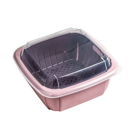 

Strainer Bowl With Lid Multifunction And Reusable For Kitchen Camping BBQ