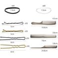 thumbnail image 4 of ZYNERY 320 Pcs Bobby Pins & Hair Bands Set Including 100 Bobby Pins, 100 U Shape Hair Pins, 120 Pcs Hair Bands and 3 Hair Combs with Storage Box for Women/Girls, 4 of 7