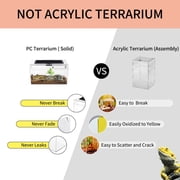 Reptile Terrarium 12 x 7 x 6,for Insect ,Fish,Tarantula,Hermit Crab,Jumping Spider,Iguana,Tortoise,Leopard Gecko,Frog,Bearded Dragon