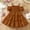 Brown, variant on Spazoro Toddler Girls Dresses, Fashion Sleeveless Ruffled Round Neck Solid Color Princess Dress for Child Girls Brown Size 5-6T