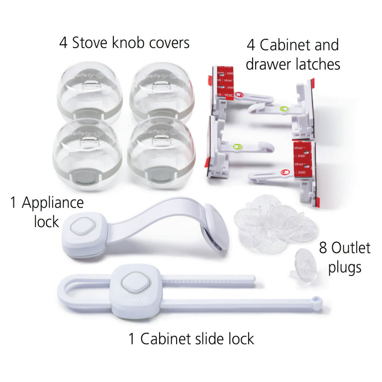 Safety 1ˢᵗ Easy Install Kitchen Safety Kit, White 