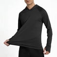 thumbnail image 5 of Men's Hooded Long Sleeve UPF 50+ Shirts Uv Spf Performance Fishing Swimming Lightweight Hoodie with Hood Quick Dry T-Shirts Rash Guards@100, 5 of 6