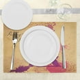 thumbnail image 3 of Ambesonne France Place Mats Set of 4, Pastel Splash Retro, Standard Size, Purple Beige, 3 of 6