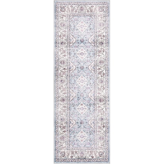 Area Rugs Living Room Rug 2x6, Non-Slip, Machine Washable, Low Pile Oriental Rugs, Soft Carpet for Living Room, Bedroom, Dining Room