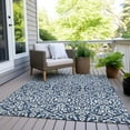 thumbnail image 6 of Addison Rugs Chantille Indoor/Outdoor Traditional Damask Navy Washable Rectangle Rug, 2'6" x 3'10", 6 of 6