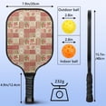 thumbnail image 4 of Pickleball Paddles Set,Pioneer Flower Floral Print Pattern Fiberglass Surface Pickleball Racket Set with 2 Indoor Outdoor Pickleball Balls and Pickleball Bag,Pickle-ball Equipment, 4 of 6