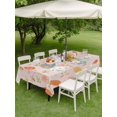 thumbnail image 3 of Spring Easter Outdoor Tablecloth - 60x84 Inch Rectangle Dining Table Cover, Bunny Carrots Eggs Floral Botanical Pink Waterproof Outdoor Table Cloth with Umbrella Hole & Zipper for Picnic/Patio/Party, 3 of 7
