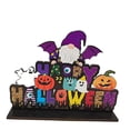 thumbnail image 2 of Decoración de fiesta de Halloween, cartel colgante para puerta del hogar, decoración de madera para Halloween, fantasma de calabaza, 2 of 2