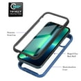 thumbnail image 3 of Dteck for iPhone 15 Pro Case with Built-in Screen Protector, Full Body Protection Hybrid Rubber Bumper Shockproof Clear Protective Cover,Blue, 3 of 6