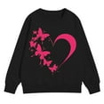 thumbnail image 4 of Ruyang Heart Sweatshirts for Teen Girls Cute Trendy Oversized Hoodies Long Sleeve Crewneck Fall Winter Pullover Sweater, 4 of 7