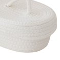 thumbnail image 2 of GUOOL Multi Purpose Cotton Rope Storage Basket Shelf Basket Oval Desktop Organizer for Milk White, 2 of 2