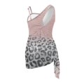 thumbnail image 5 of Whosucclay Leopard Glitter Pattern Girls One Piece Bathing Suit with Mesh Cover Up, Sun Protection Girls One Piece Swimsuits for Little Girls, Athletic, 9-10 Years Old, 5 of 10