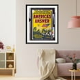 thumbnail image 3 of Historic Framed Print, America's answer. The second official United States war picture - 2, 17-7/8" x 21-7/8", 3 of 9