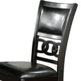 thumbnail image 2 of Saltoro Sherpi Leatherette Dining Chair with Curved Lattice Back, Set of 2, Black, 2 of 2