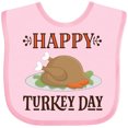 thumbnail image 3 of Inktastic Thanksgiving Happy Turkey Day Boys or Girls Baby Bib, 3 of 4