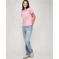 thumbnail image 4 of Real Essentials 5 Pack: Women’s 100% Cotton Oversized Short Sleeve T-Shirts Fashion Trendy Tees (Available in Plus Size), 4 of 5