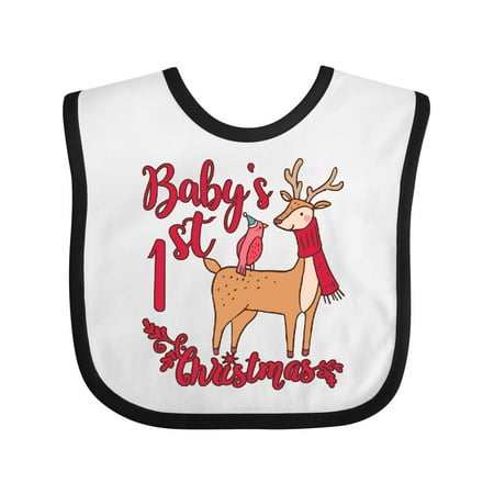 

Inktastic Baby s First Christmas Gift Baby Boy or Baby Girl Bib