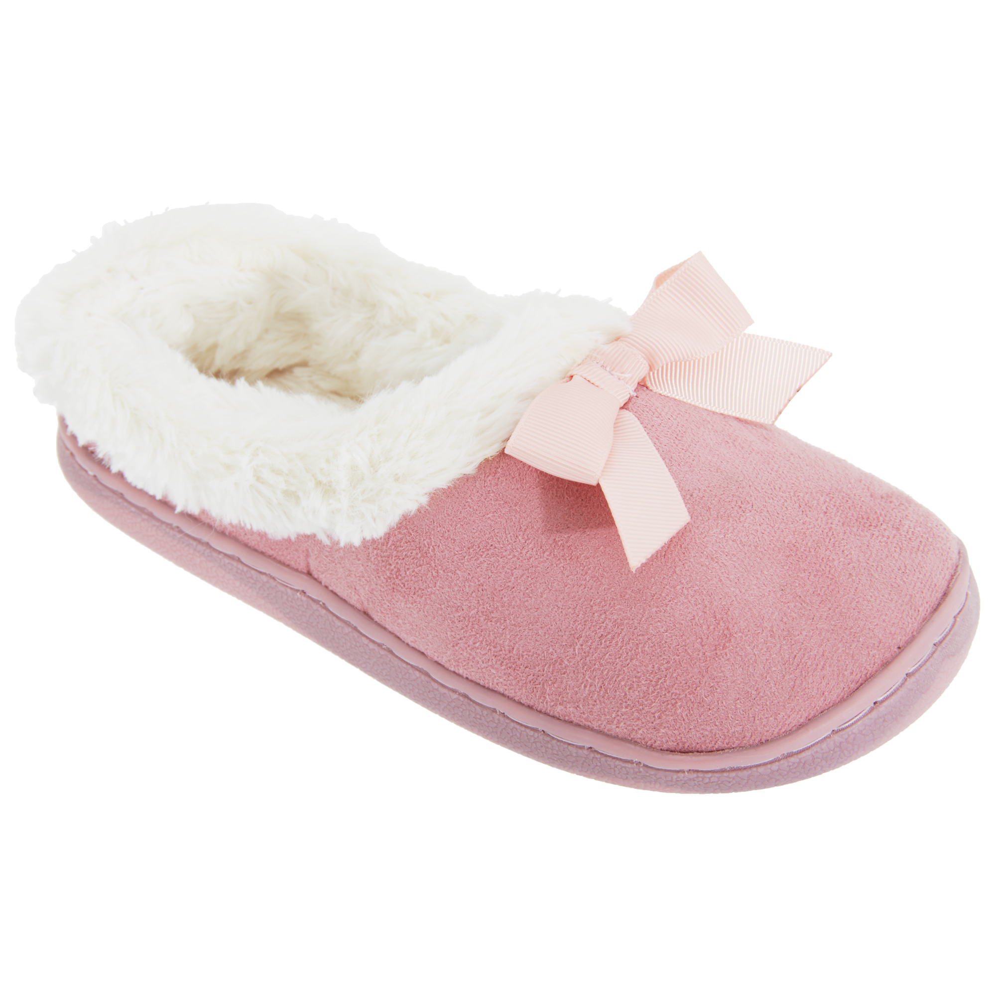 Womens Slip On Faux Fur Lining Bow Slippers Walmart Canada