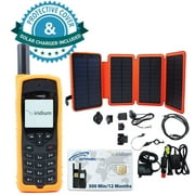 SatPhoneStore Iridium 9555 Satellite Phone Hiker Package with Solar Charger, Protective Case and Prepaid 300 Minute SIM Card Ready for Easy Online Activation