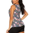 thumbnail image 3 of Balery Pigs 1 Camiseta sin mangas estampada ligera para mujer, tops de entrenamiento sin mangas, camisetas de yoga transpirables de secado rápido.-Small, 3 of 7