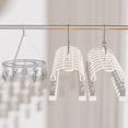 thumbnail image 6 of Closet Organizer with 20 Clips,Clothes Drying Rack,Upgraded Legging Hangers,Space Saving Hanging Closet Organizer,Legging Hangers for Closet Organizer,Hanging Rack for Clothes,Socks,Hats,14.3",White, 6 of 6