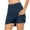 Navy, variant on USSUMA Bermuda Shorts for Women Solid Color Running Pull-on Elastic Quick Dry Skinny Shorts Skirts Casual Mid Waist Sports Delightful Shorts Leggings Loose Fit Flowy Shorts for Meeting Beige Xxl