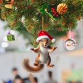 thumbnail image 5 of WUJGXI Santa Hat Christmas Ornament Unique Festive Design Xmas Tree Home Party Decor Creative Animal‑Theme Holiday Tree Decoration, 5 of 5
