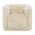 thumbnail image 3 of Beige Swivel Chair with Linen | Comfort & Easy Rotation for Primary Living | Full Foam & Sturdy Wood | Solves Issue of Lack of Durable Seating, 3 of 5