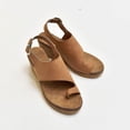 thumbnail image 5 of 2025 Clearance under $5 JINMGG Wedges for Women Plus Clearance Woman Summer Sandals Open Toe Casual Wedge Shoes Casual Canvas Shoes Brown 43, 5 of 5