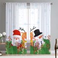 thumbnail image 1 of Goory Rideaux de Noël Luxe 2 Pcs Draperies Texturées en Lin Décoration Maison Rideau de Fenêtre Poche de Tringle Style Chambre-3 L:30 Pouces x H:65 Pouces, 1 of 6