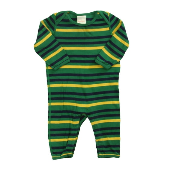 Pre-Owned Hanna Andersson Boys Green Striped Long Sleeve Outfit size: 6-12 Months (70cm) (Fair)