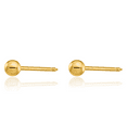 thumbnail image 3 of 18K Solid Yellow Gold 3mm Ball Stud Earrings, 3 of 10