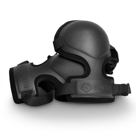 GRITR Pro Tactical Work Construction Knee Pads for Men & Women Black
