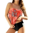 thumbnail image 4 of RotHome Strapless Bathing Suits for Women Tummy Control Two Piece Tankini Set Loose Blouson Swim Top Comfortable Beach Summer Swimwear, 4 of 10