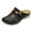 Black, variant on Wensltd Summer Sandals for Women Round-Toe Sandals - Floral Covered Toe, Non-Slip Wedge Heel & Arch Support
