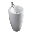 thumbnail image 3 of Fine Fixtures Island Pedestal, Elegant One Piece Pedestal Sink, Vitreous China, 3 of 8