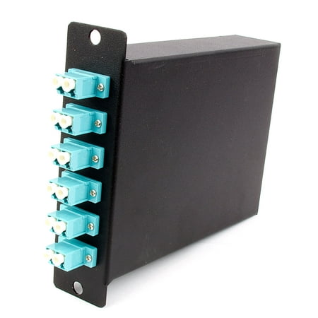 12-fiber MTP Cassette, 50µm OM3 10G Multimode Fiber, 1 rear MTP/female Port, 6 LC Duplex Ports