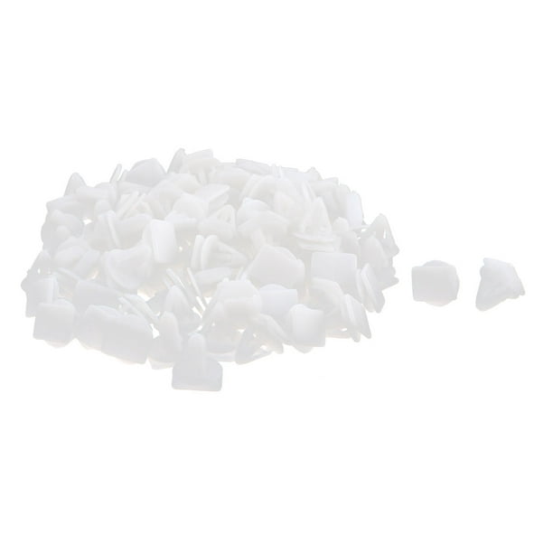100pcs Plastique Blanc Moulure Garniture Rivets Clips de Fixation Clips 10mm Trou