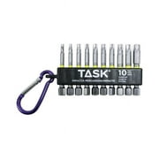 Task Tools Torx 2 in. L Carabiner Bit Clip Steel 10 pc