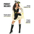 thumbnail image 2 of Morph Morph Pirate Costume For Women - Adult Pirate Dress - Halloween Costume For Women - Fun Dress-Up Outfit Halloween Costume For Women Black 3X-Large, 2 of 4