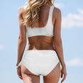 thumbnail image 2 of YuYuBao Women Swimsuits Bikinis Two Piece Retro Ruched Push Up Padded Top High Waist Bottom Bikini Beach Bathing Suits, 2 of 6