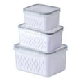 thumbnail image 2 of Fiudx Juego Fresh Keeper, Tapa a Prueba de Fugas, Colador Extraíble, Solución de Almacenamiento de Fácil Cuidado, Tamaños Versátiles, Práctico para Llevar Del Refrigerador a La Mesa, Esencial para La, 2 of 7